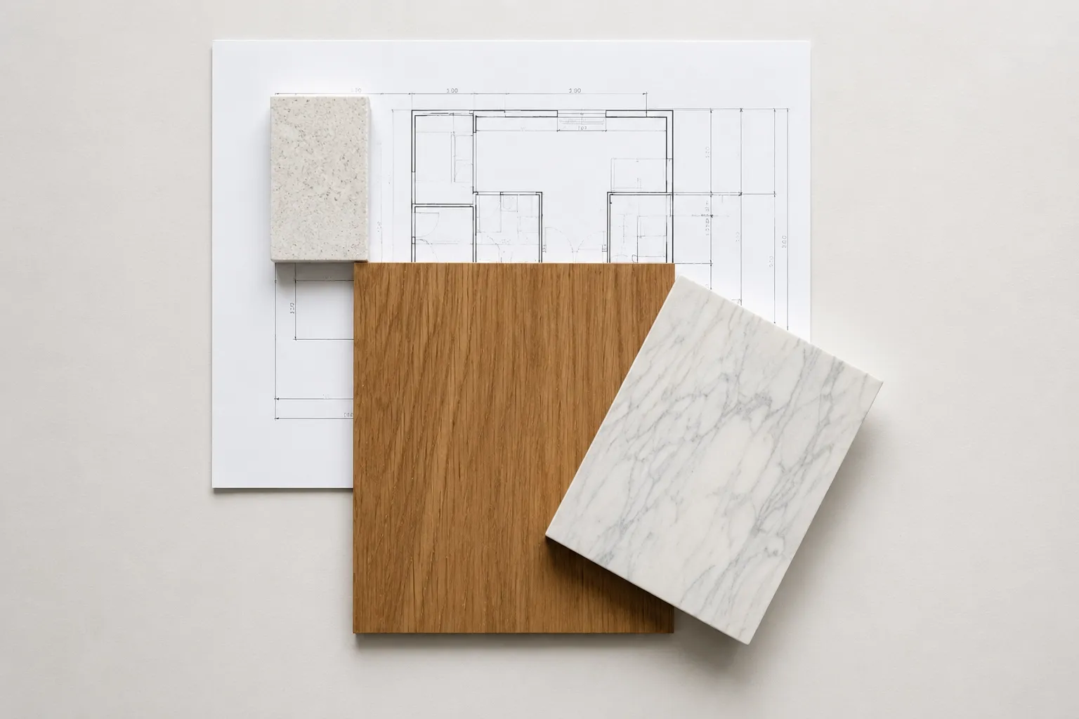 Proyecto de Diseño – planos arquitectónicos y muestras de materiales